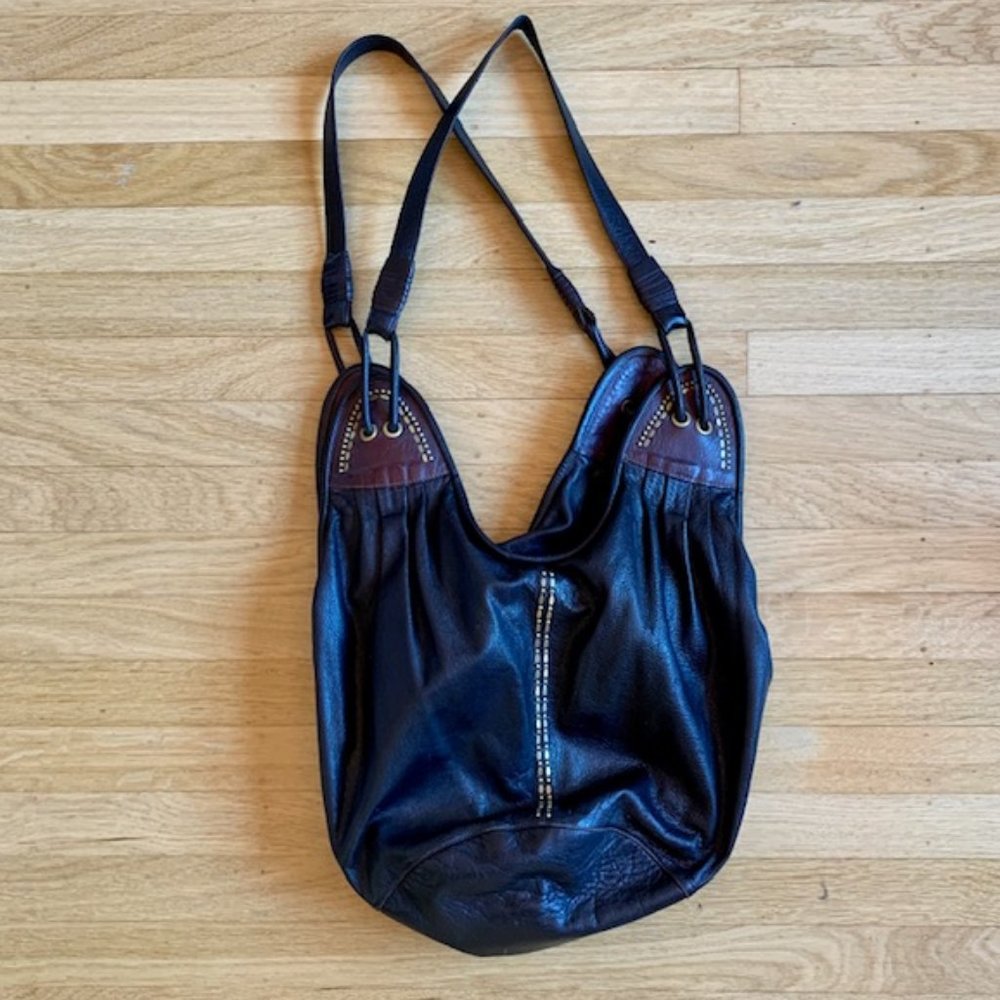 Calleen Cordero Boho  Leather Satchel Handbag